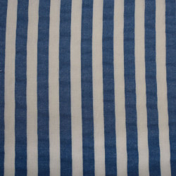 Seersucker TOM Cremeweiß / Jeansblau